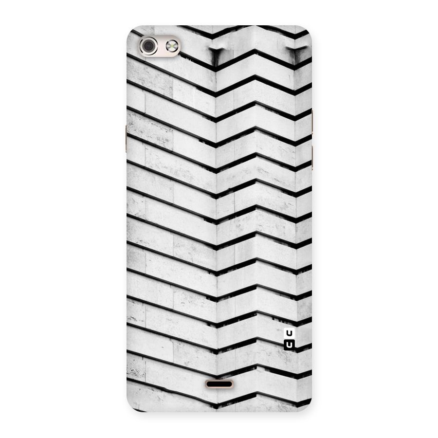 Wall Zig Zag Back Case for Micromax Canvas Silver 5