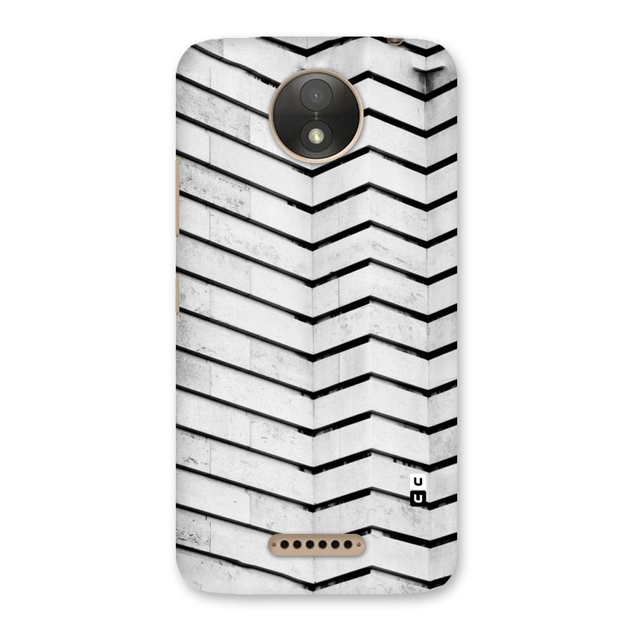 Wall Zig Zag Back Case for Moto C Plus