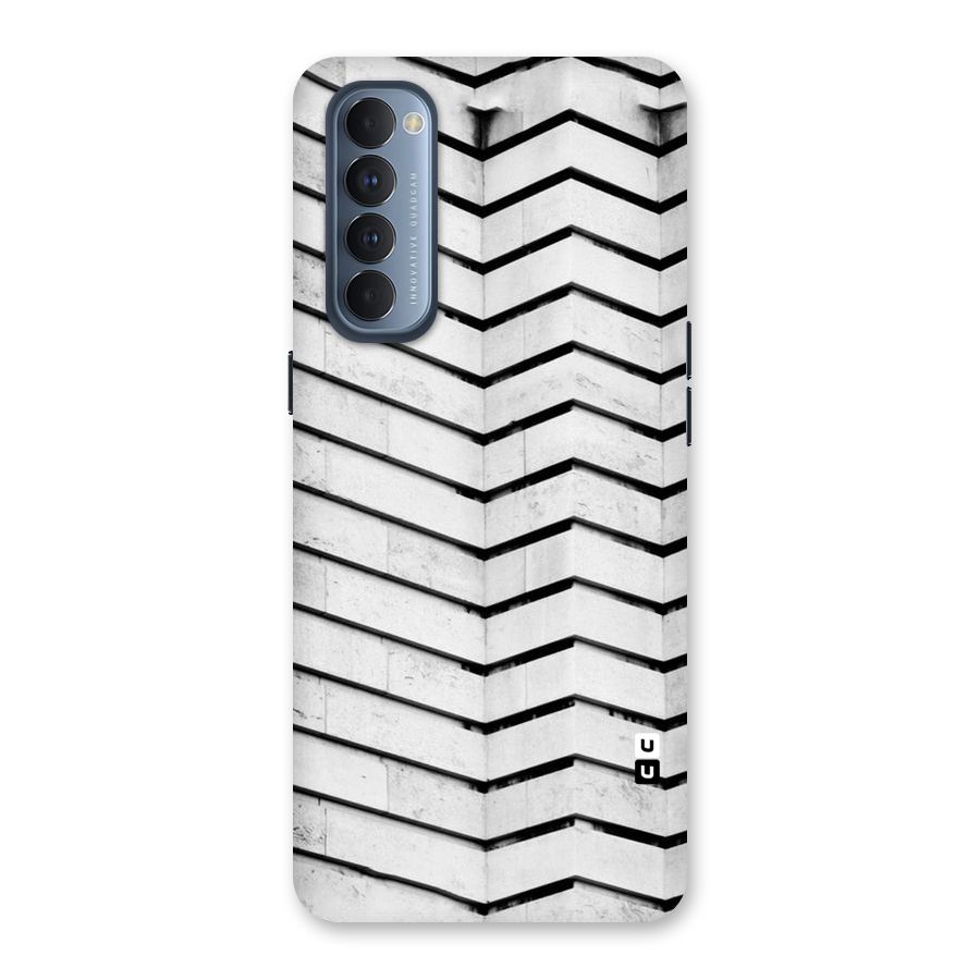 Wall Zig Zag Back Case for Reno4 Pro