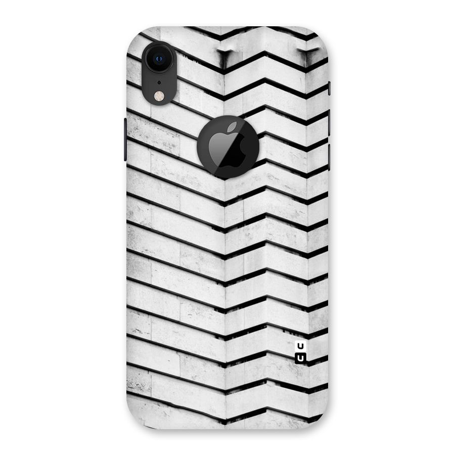 Wall Zig Zag Back Case for iPhone XR Logo Cut