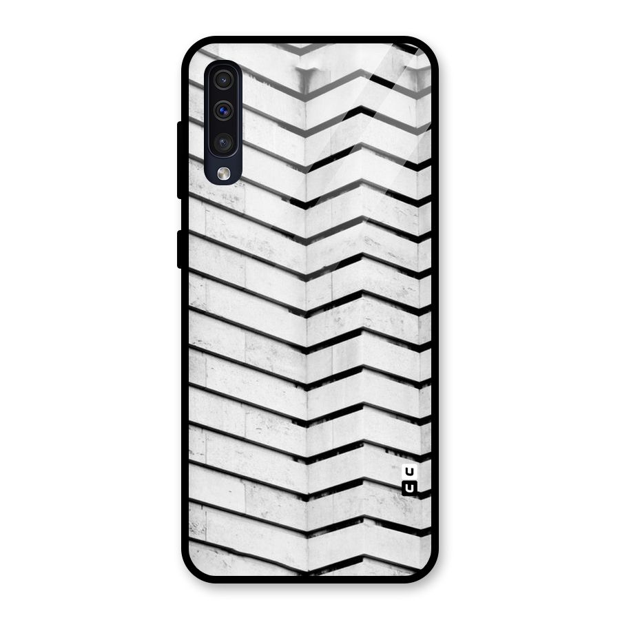 Wall Zig Zag Glass Back Case for Galaxy A50