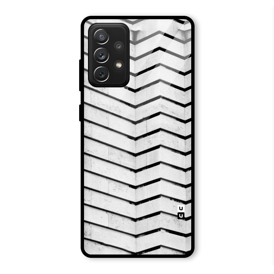 Wall Zig Zag Glass Back Case for Galaxy A72