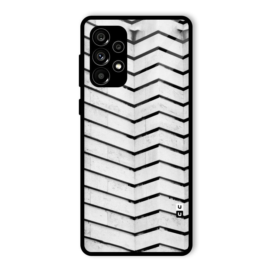 Wall Zig Zag Glass Back Case for Galaxy A73 5G