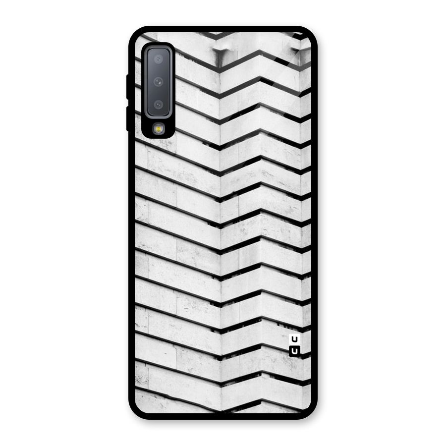 Wall Zig Zag Glass Back Case for Galaxy A7 (2018)