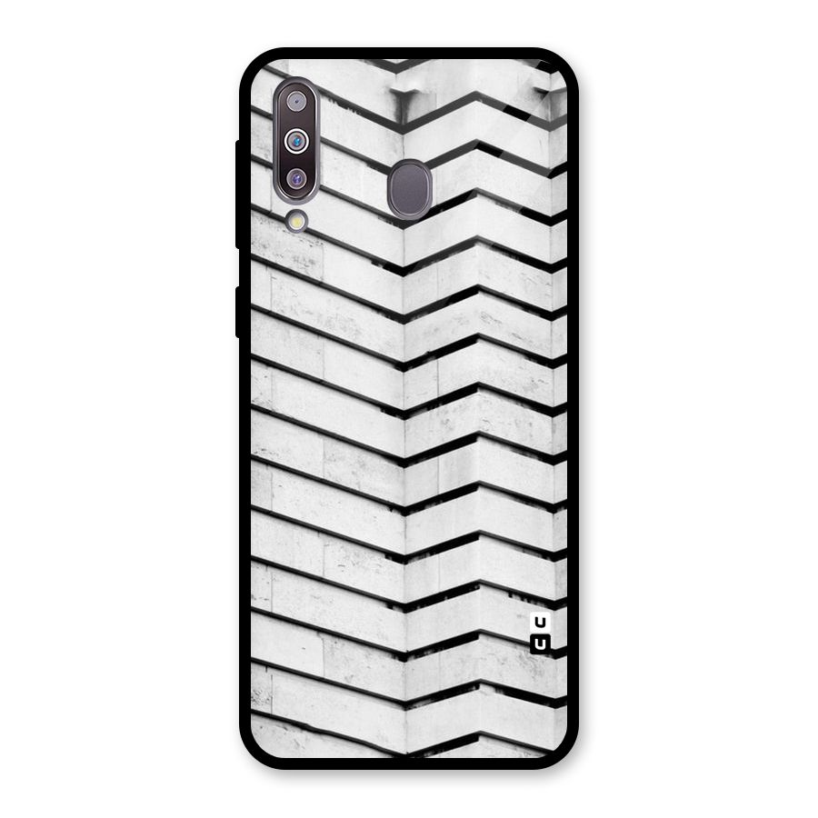 Wall Zig Zag Glass Back Case for Galaxy M30