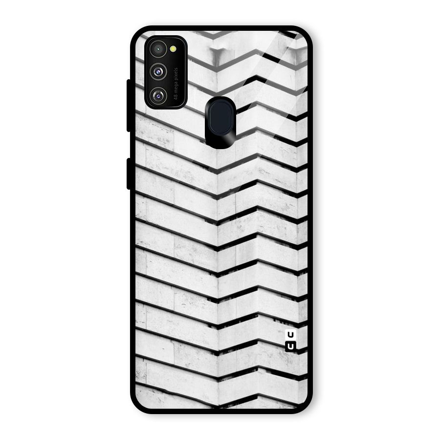 Wall Zig Zag Glass Back Case for Galaxy M30s