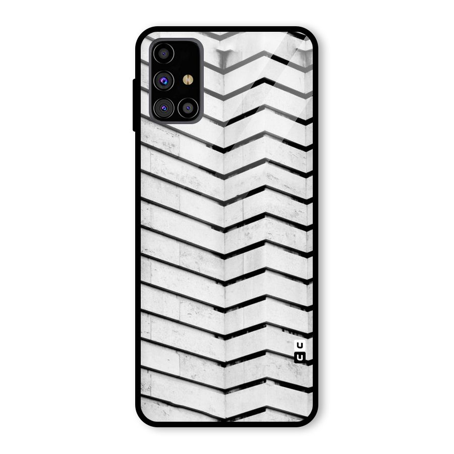 Wall Zig Zag Glass Back Case for Galaxy M31s