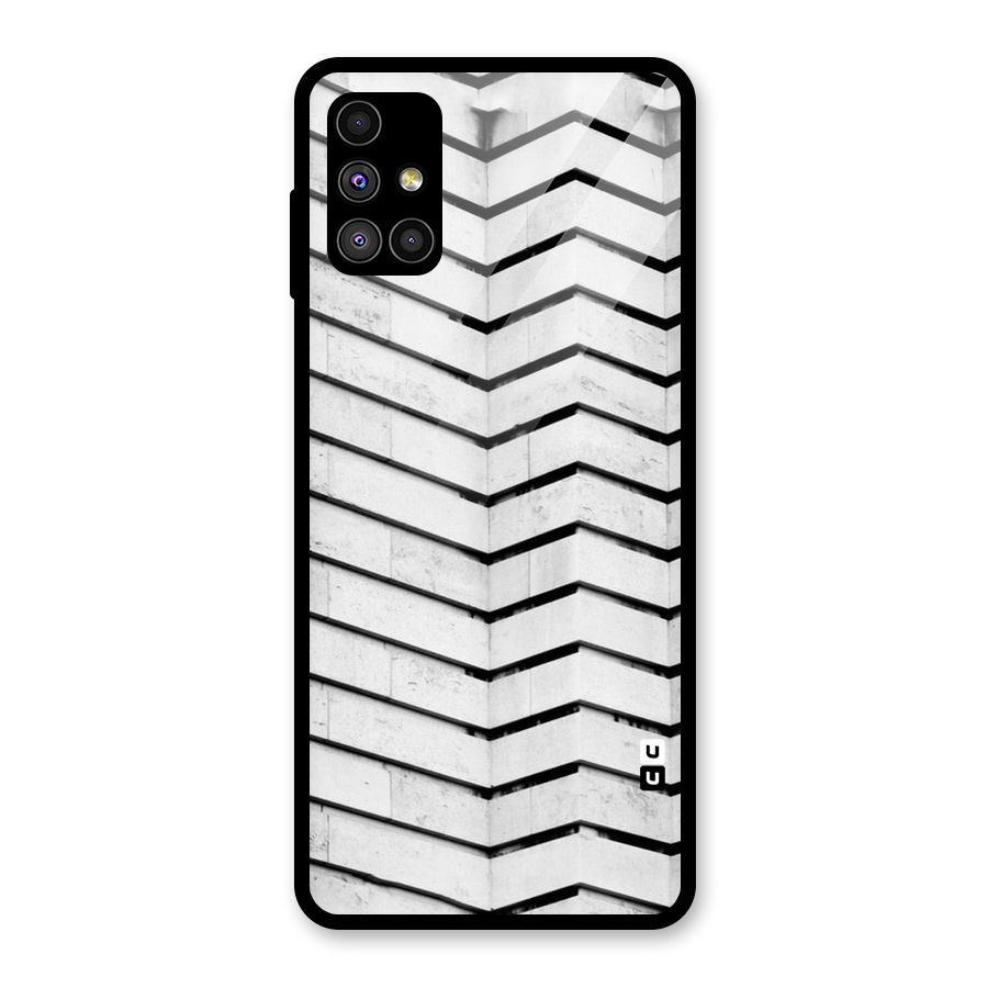 Wall Zig Zag Glass Back Case for Galaxy M51