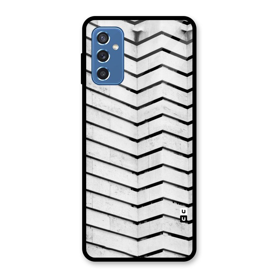 Wall Zig Zag Glass Back Case for Galaxy M52 5G