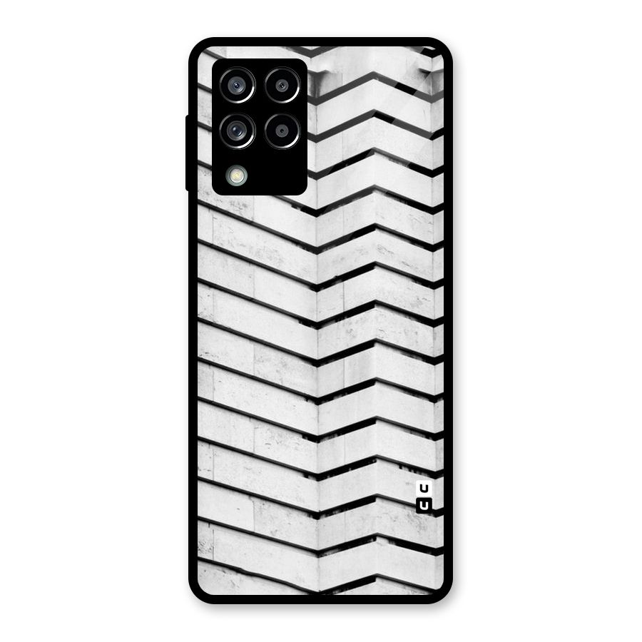 Wall Zig Zag Glass Back Case for Galaxy M53 5G