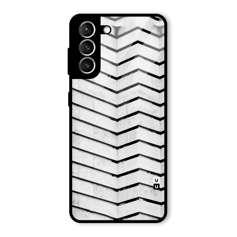Wall Zig Zag Glass Back Case for Galaxy S21 5G