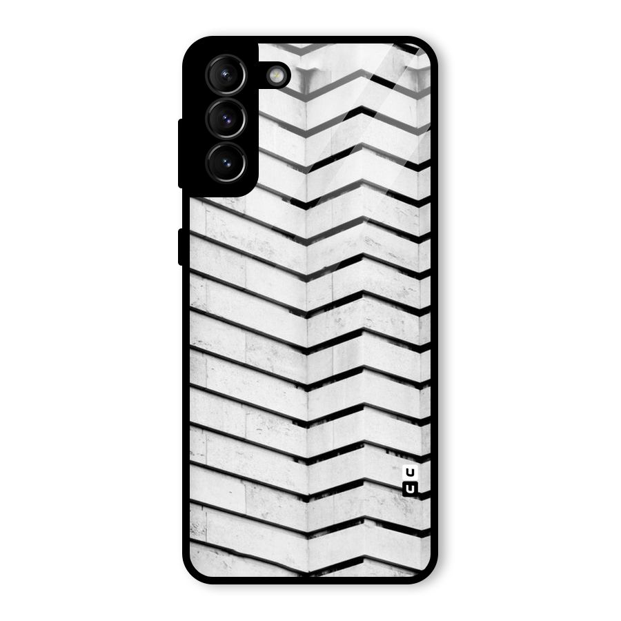 Wall Zig Zag Glass Back Case for Galaxy S21 Plus