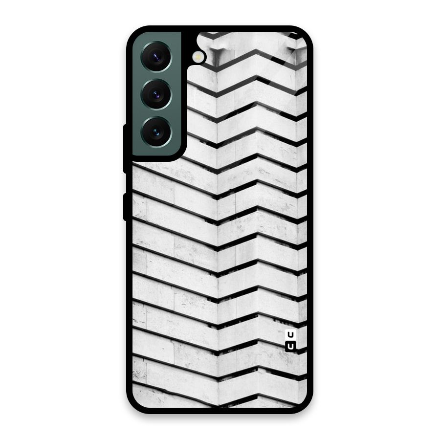 Wall Zig Zag Glass Back Case for Galaxy S22 5G