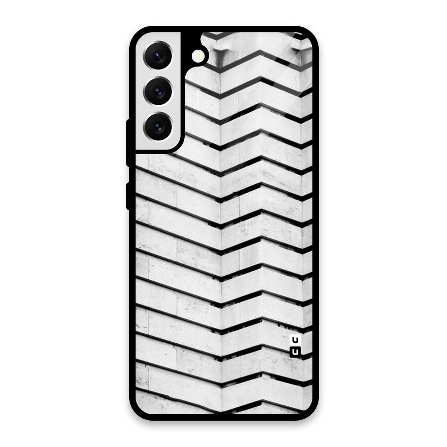 Wall Zig Zag Glass Back Case for Galaxy S22 Plus 5G