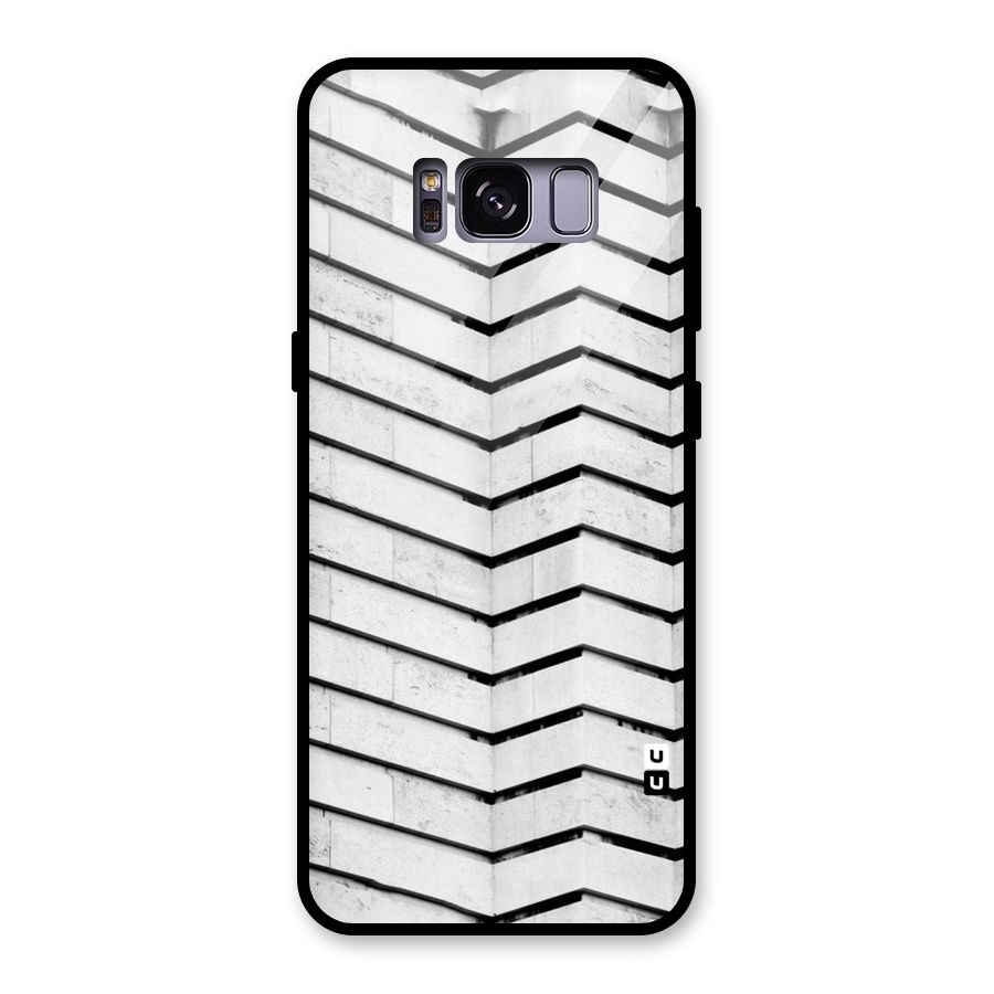 Wall Zig Zag Glass Back Case for Galaxy S8