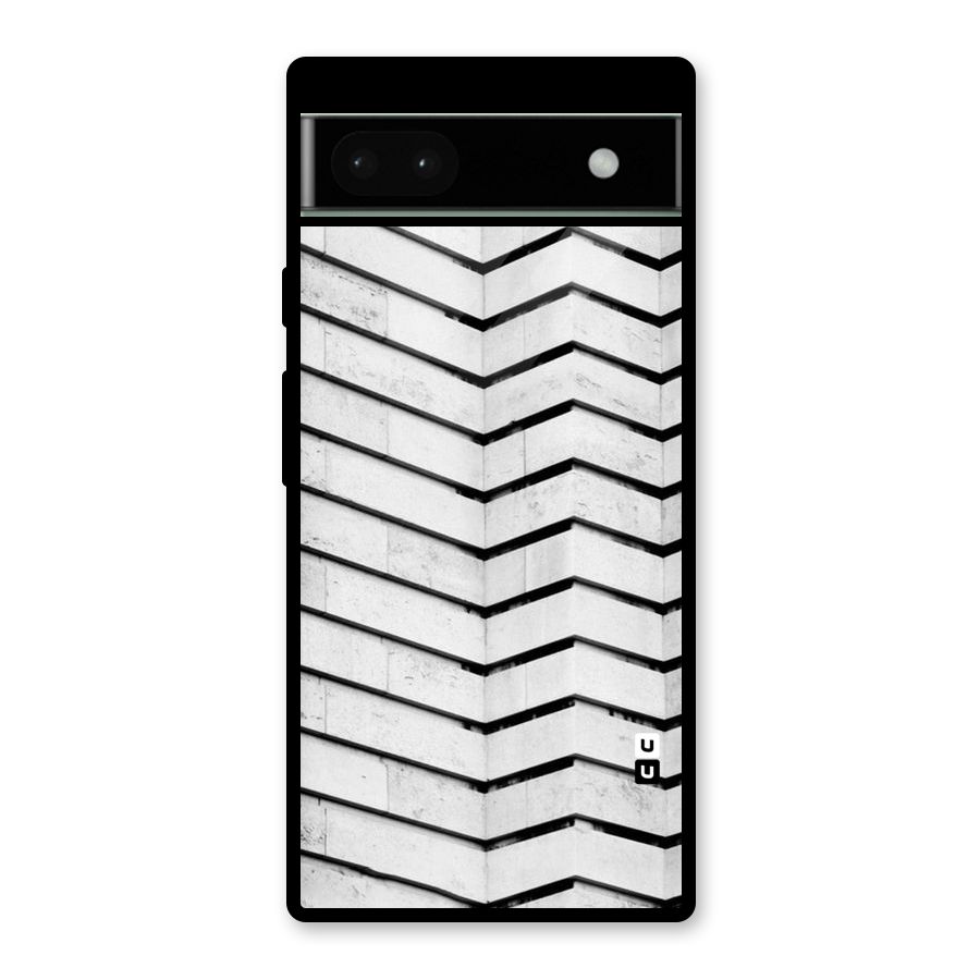 Wall Zig Zag Glass Back Case for Google Pixel 6a