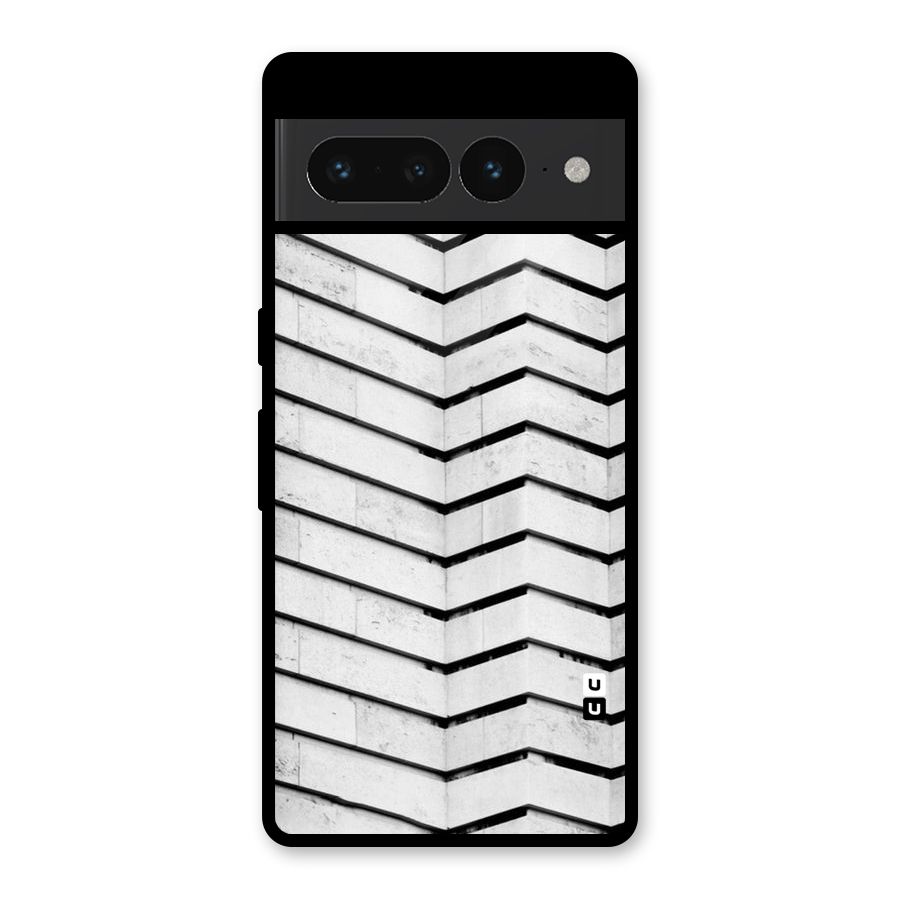 Wall Zig Zag Glass Back Case for Google Pixel 7 Pro