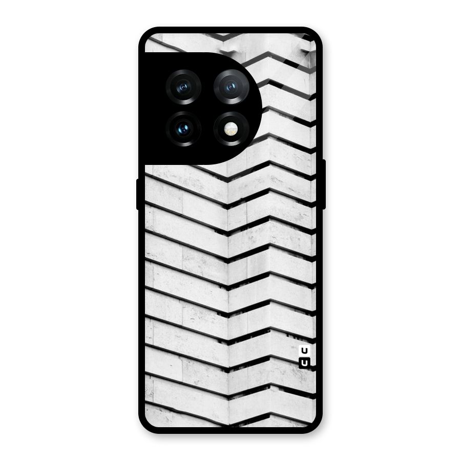 Wall Zig Zag Glass Back Case for OnePlus 11