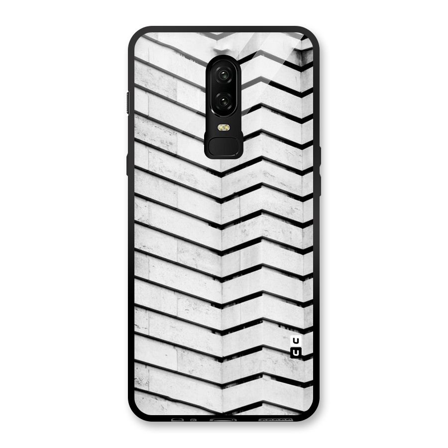 Wall Zig Zag Glass Back Case for OnePlus 6