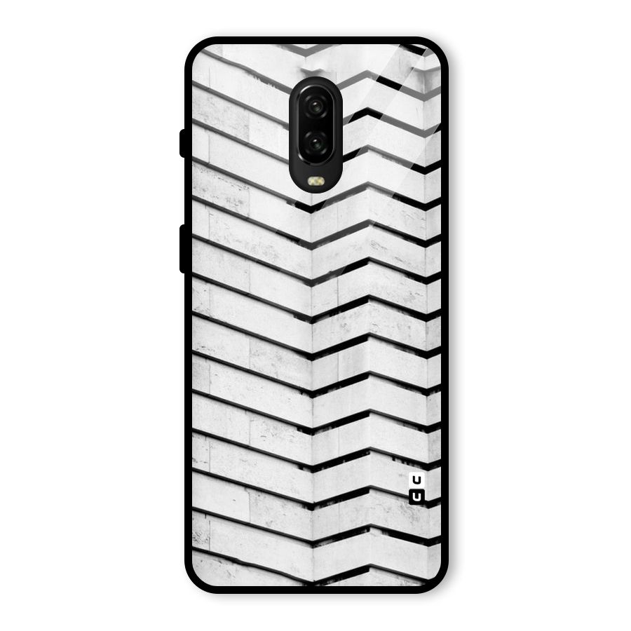 Wall Zig Zag Glass Back Case for OnePlus 6T