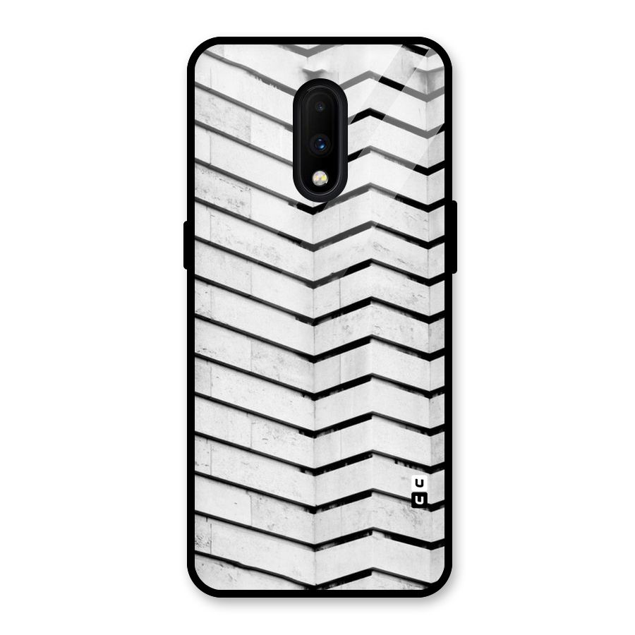 Wall Zig Zag Glass Back Case for OnePlus 7