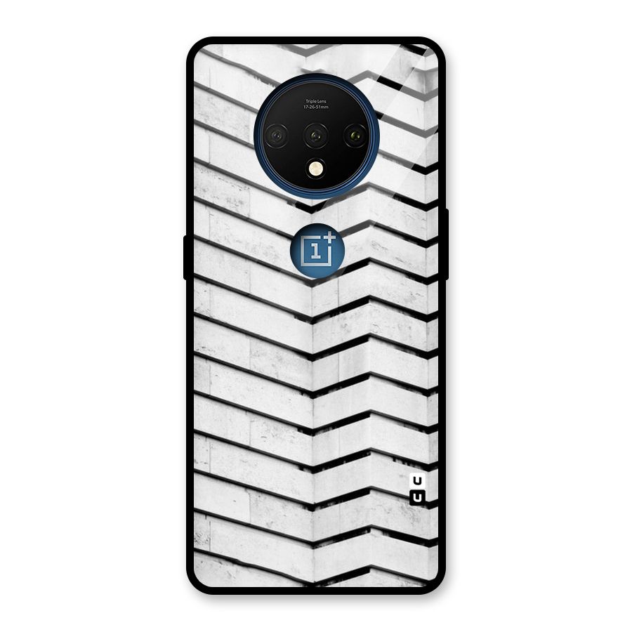 Wall Zig Zag Glass Back Case for OnePlus 7T