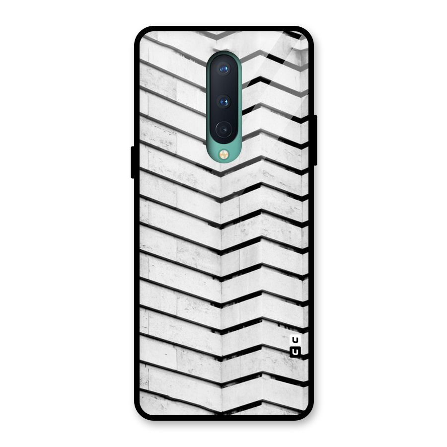 Wall Zig Zag Glass Back Case for OnePlus 8