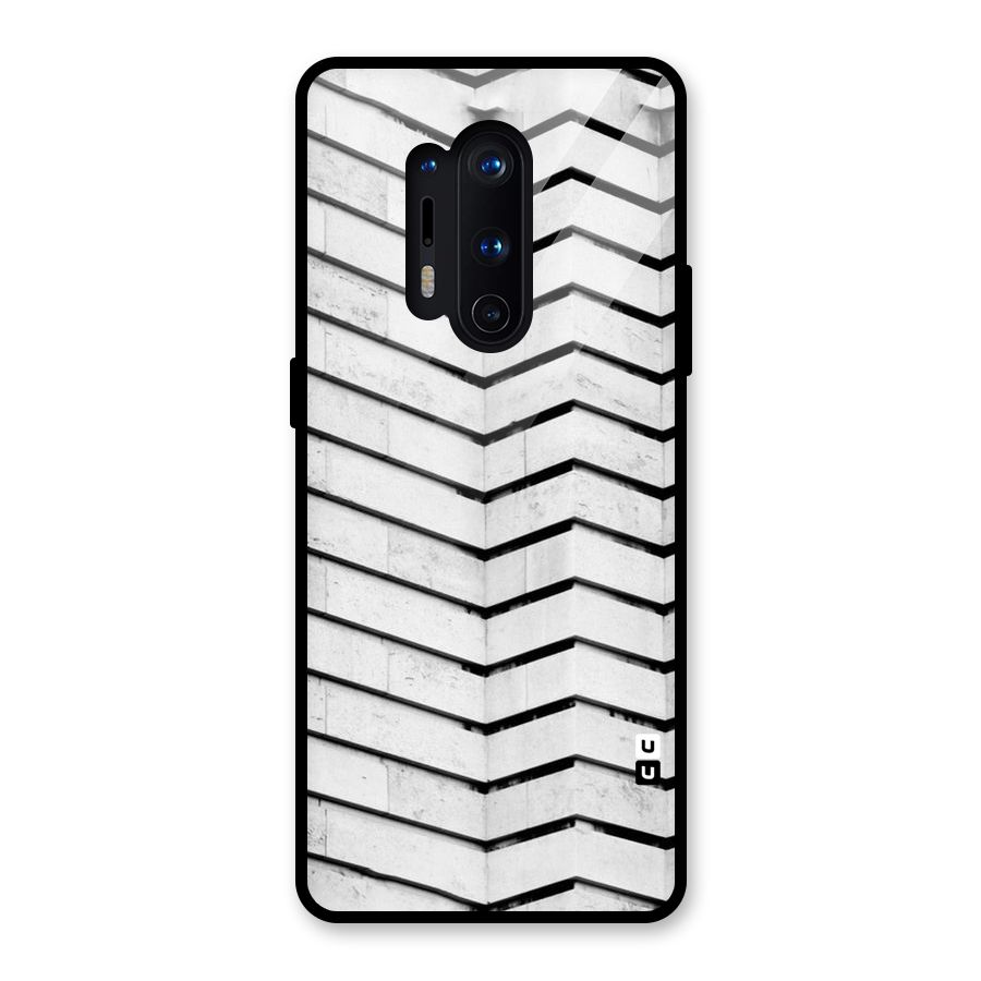 Wall Zig Zag Glass Back Case for OnePlus 8 Pro