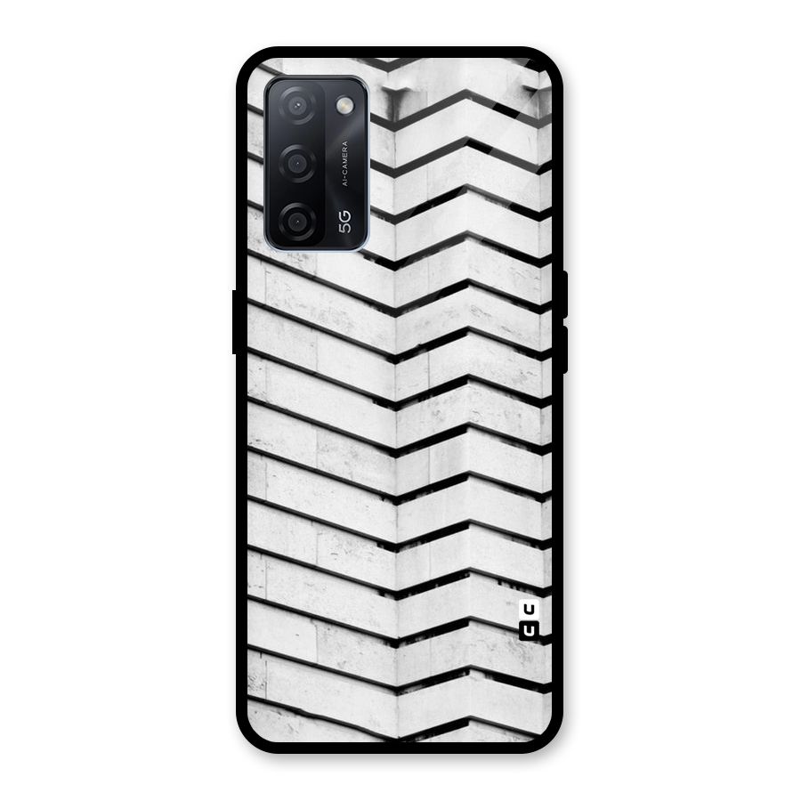 Wall Zig Zag Glass Back Case for Oppo A53s 5G