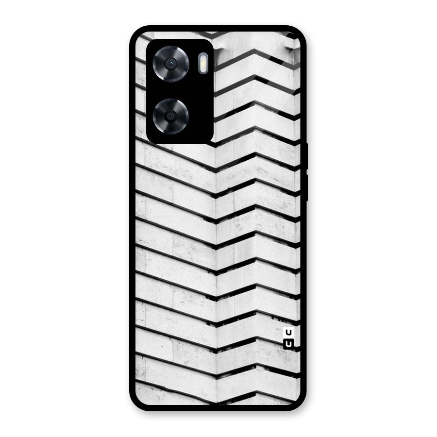 Wall Zig Zag Glass Back Case for Oppo A57 2022