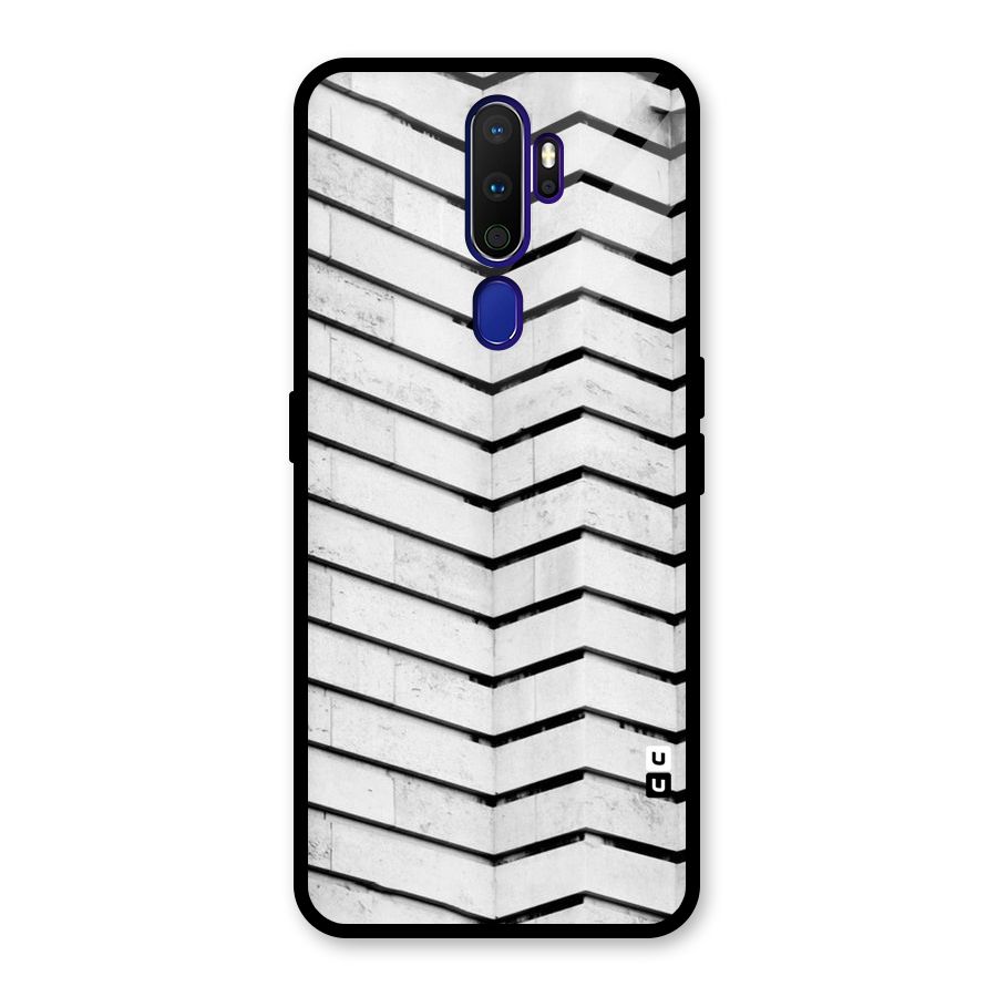 Wall Zig Zag Glass Back Case for Oppo A9 (2020)