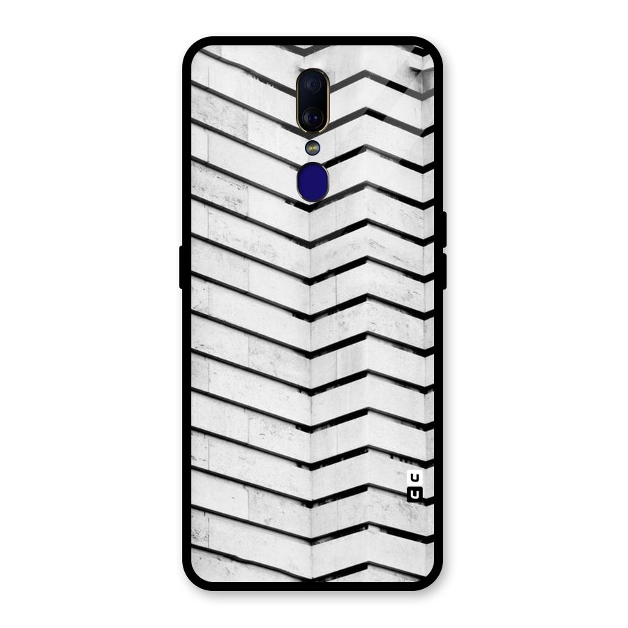 Wall Zig Zag Glass Back Case for Oppo F11