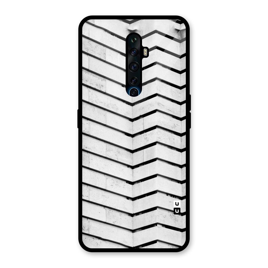 Wall Zig Zag Glass Back Case for Oppo Reno2 Z