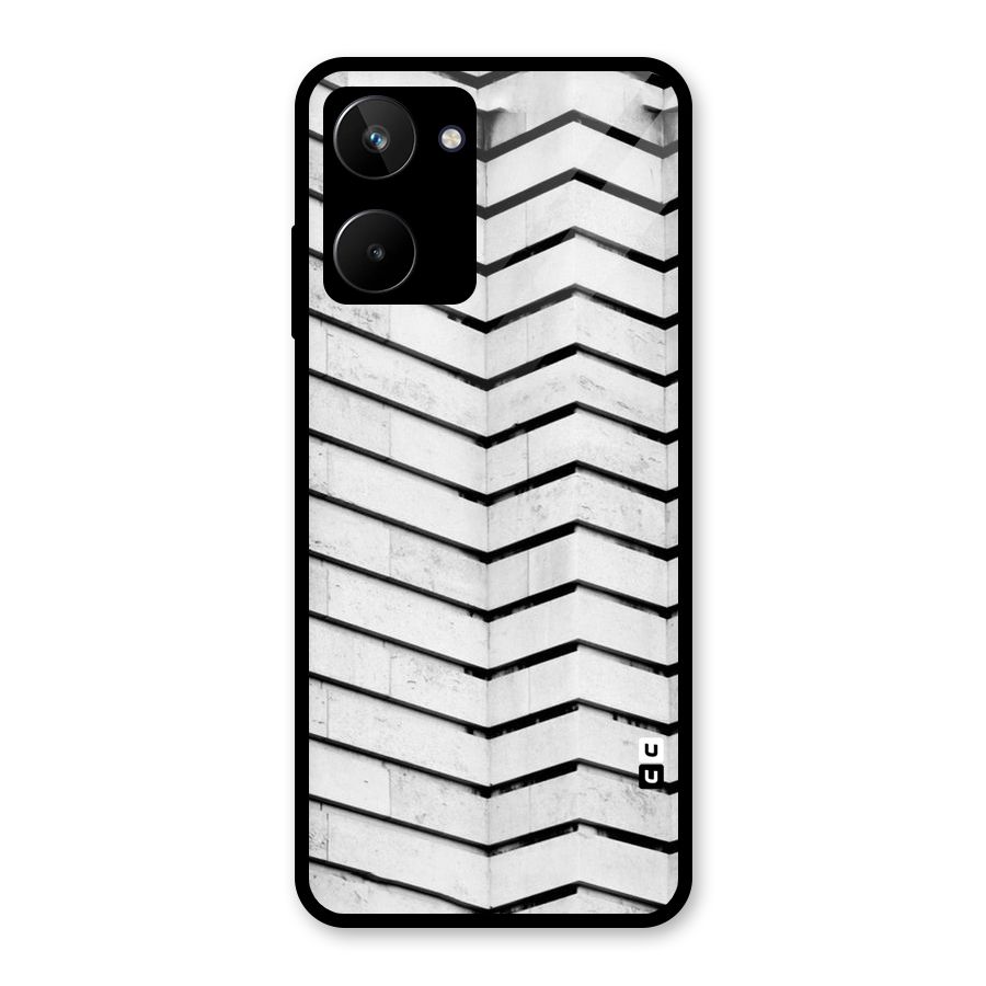 Wall Zig Zag Glass Back Case for Realme 10