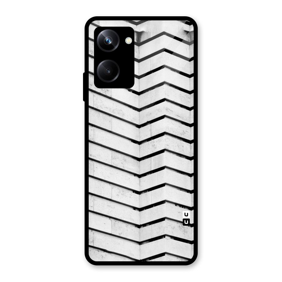Wall Zig Zag Glass Back Case for Realme 10 Pro