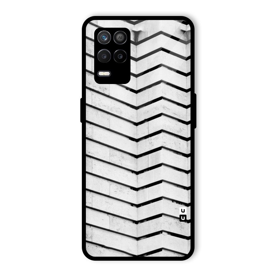 Wall Zig Zag Glass Back Case for Realme 8 5G