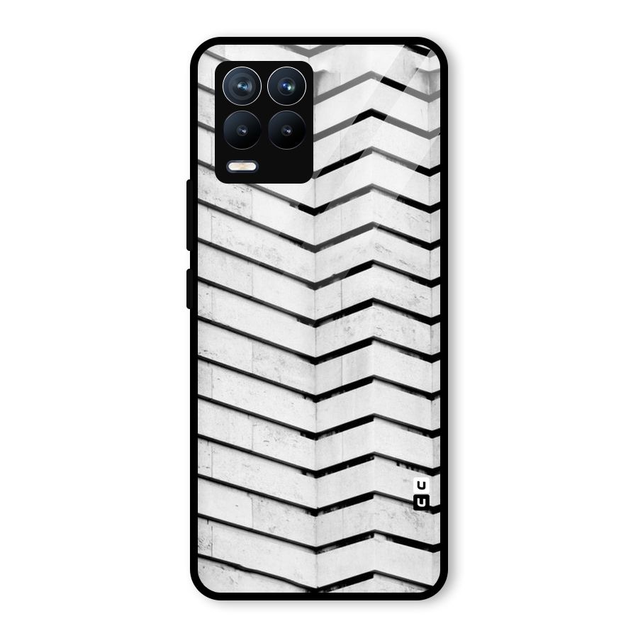 Wall Zig Zag Glass Back Case for Realme 8 Pro