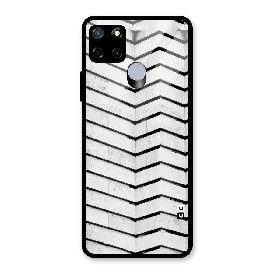 Wall Zig Zag Glass Back Case for Realme Narzo 30A