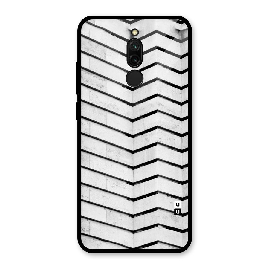 Wall Zig Zag Glass Back Case for Redmi 8