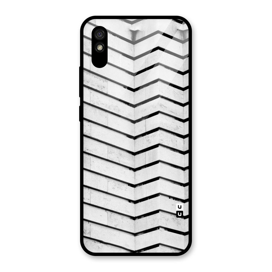 Wall Zig Zag Glass Back Case for Redmi 9A