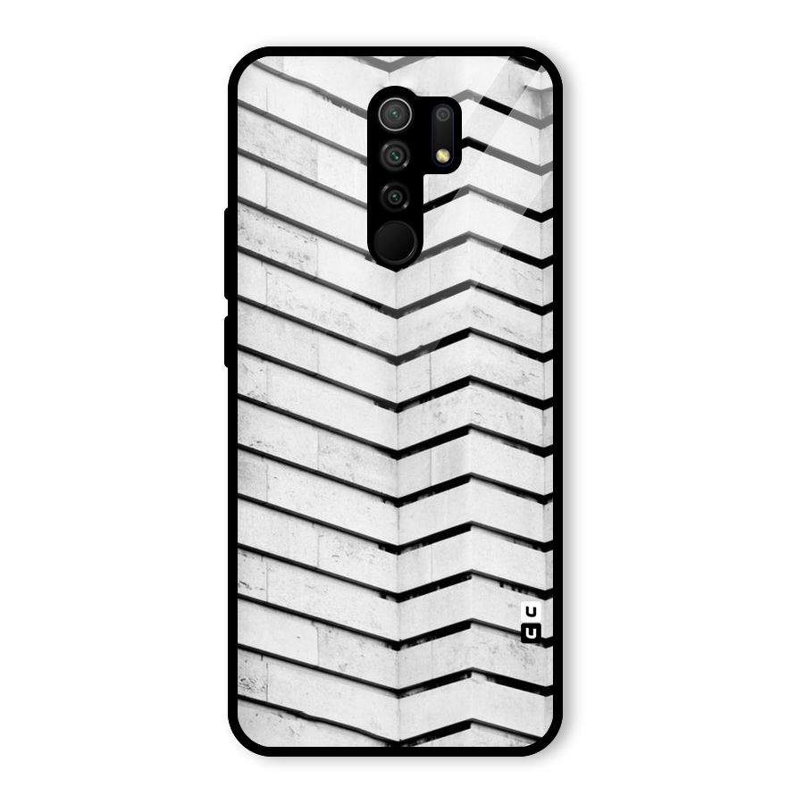 Wall Zig Zag Glass Back Case for Redmi 9 Prime