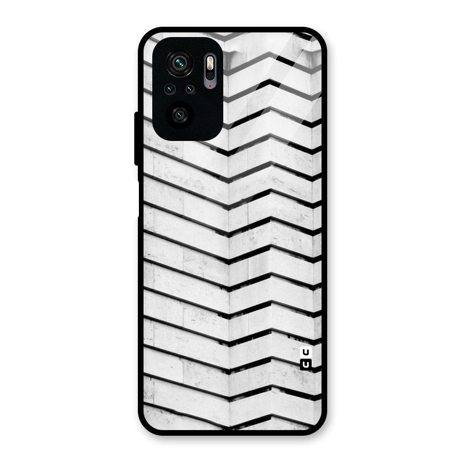 Wall Zig Zag Glass Back Case for Redmi Note 10S