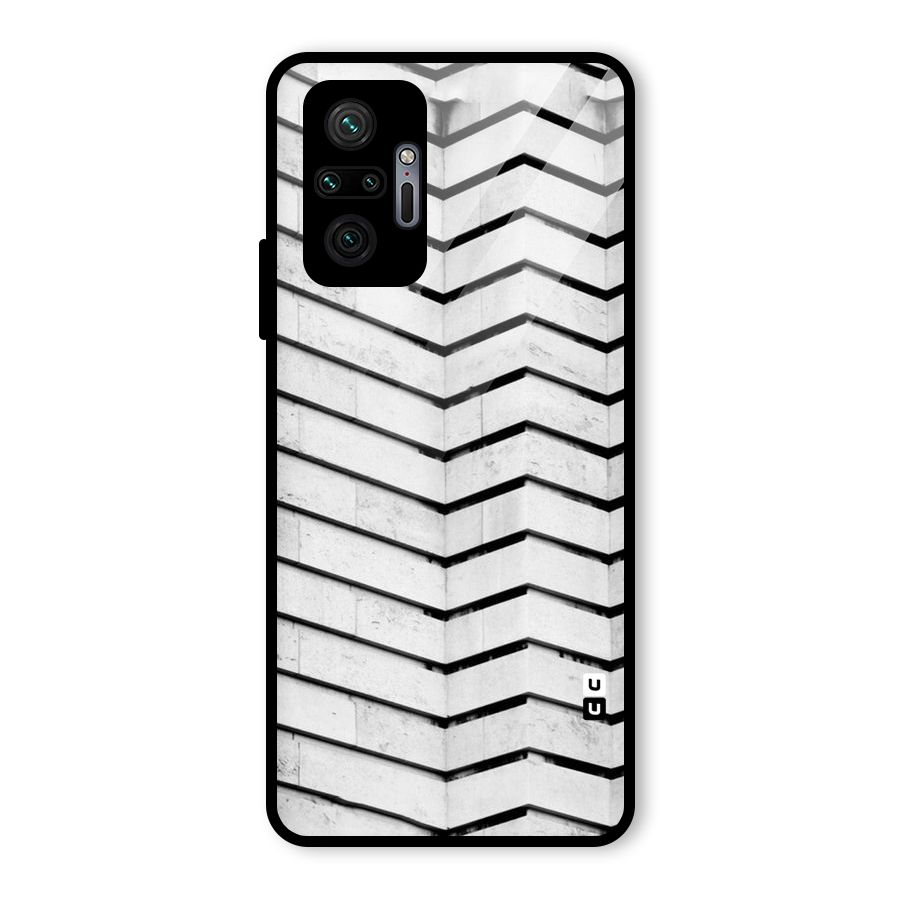 Wall Zig Zag Glass Back Case for Redmi Note 10 Pro