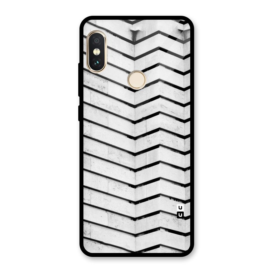 Wall Zig Zag Glass Back Case for Redmi Note 5 Pro