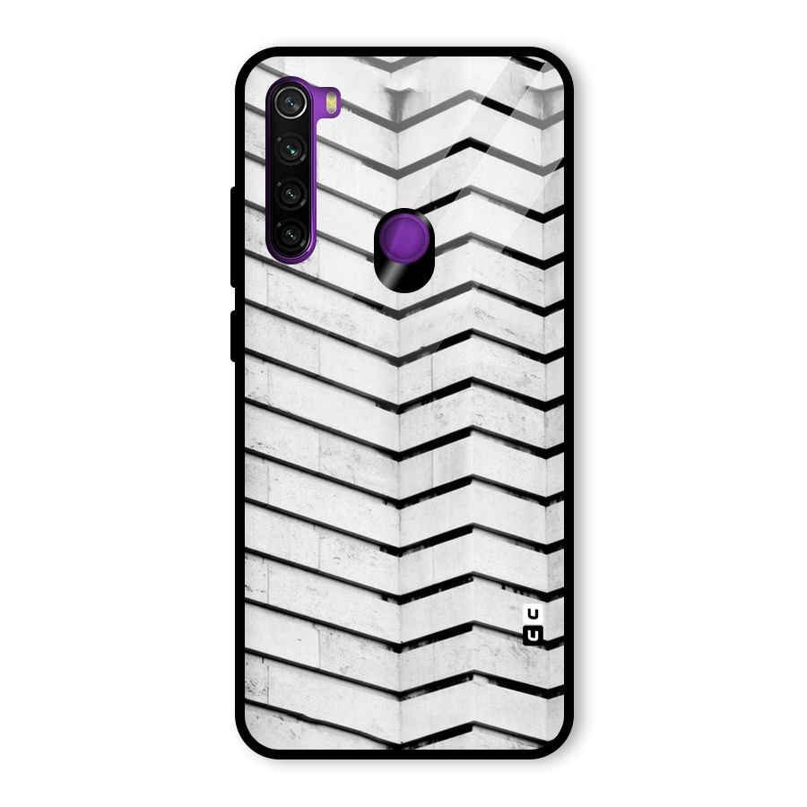 Wall Zig Zag Glass Back Case for Redmi Note 8