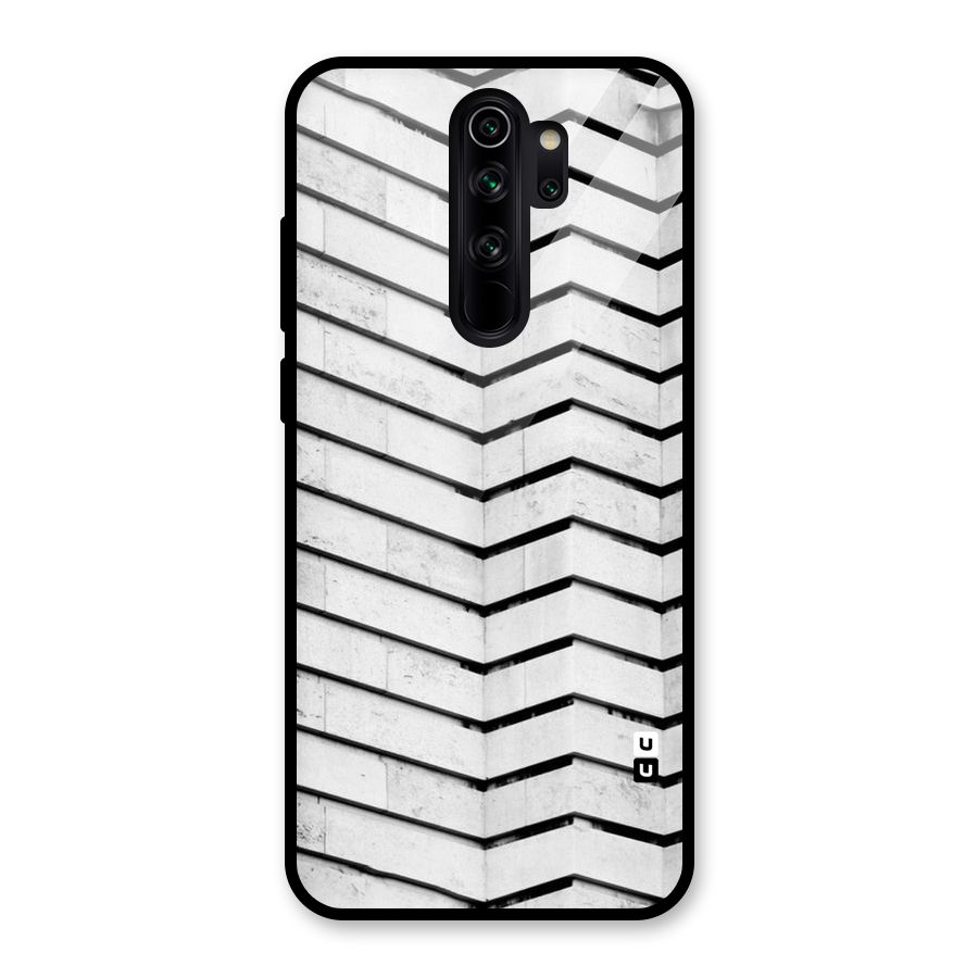 Wall Zig Zag Glass Back Case for Redmi Note 8 Pro