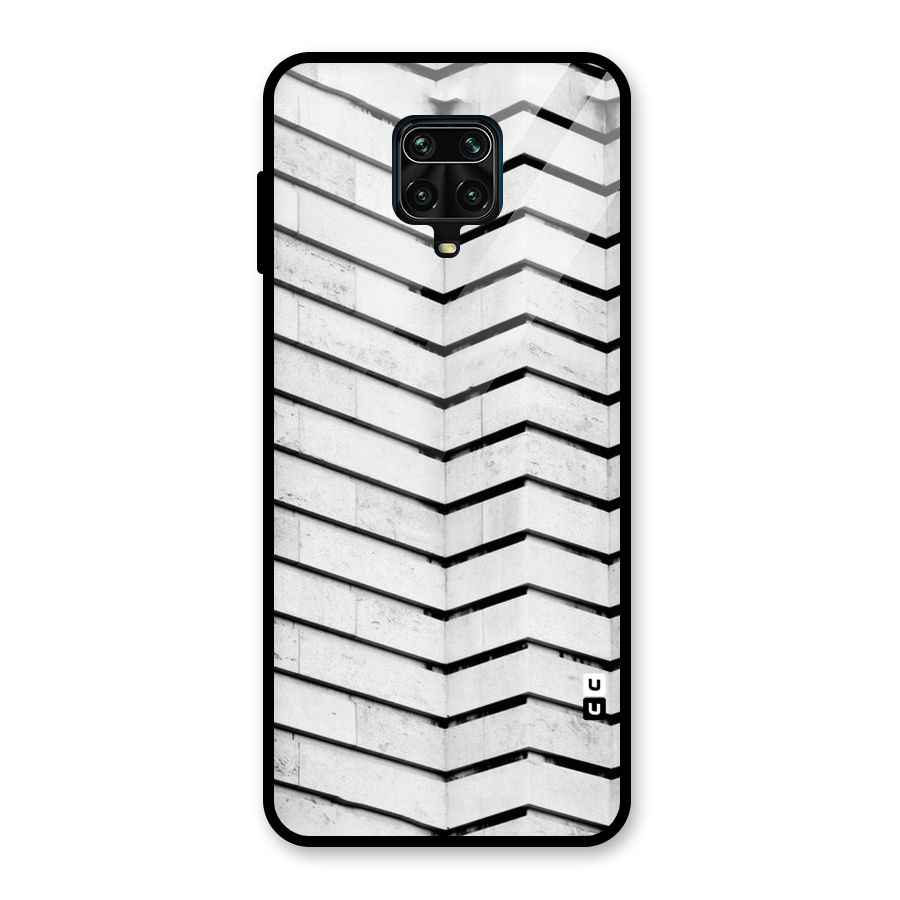 Wall Zig Zag Glass Back Case for Redmi Note 9 Pro