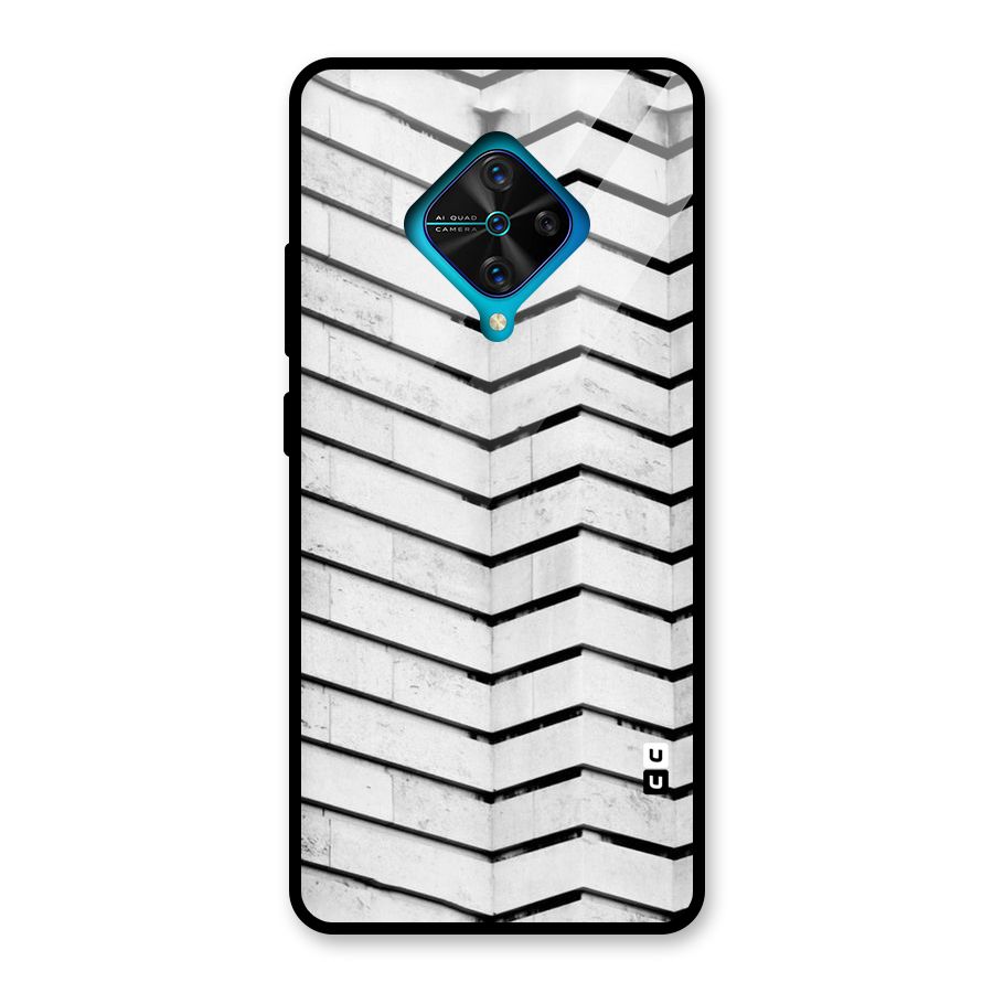 Wall Zig Zag Glass Back Case for Vivo S1 Pro