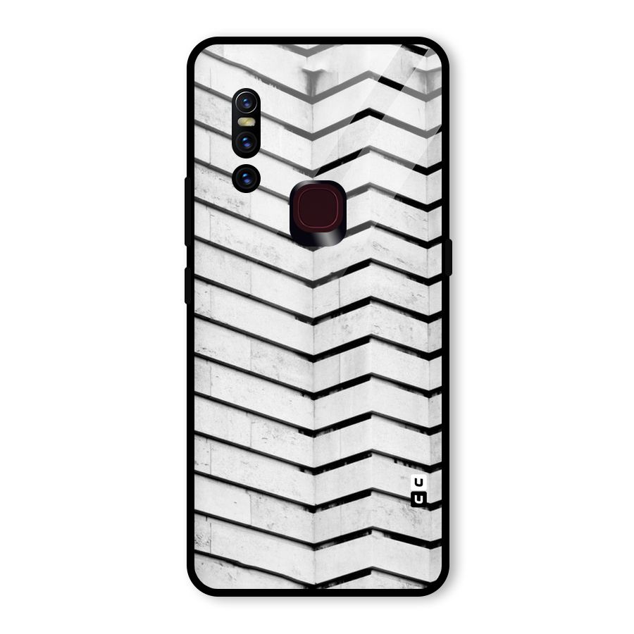 Wall Zig Zag Glass Back Case for Vivo V15
