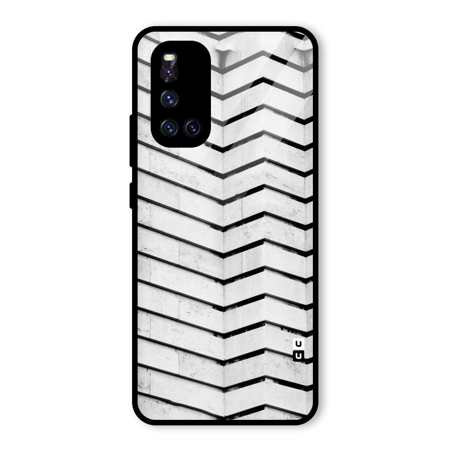 Wall Zig Zag Glass Back Case for Vivo V19